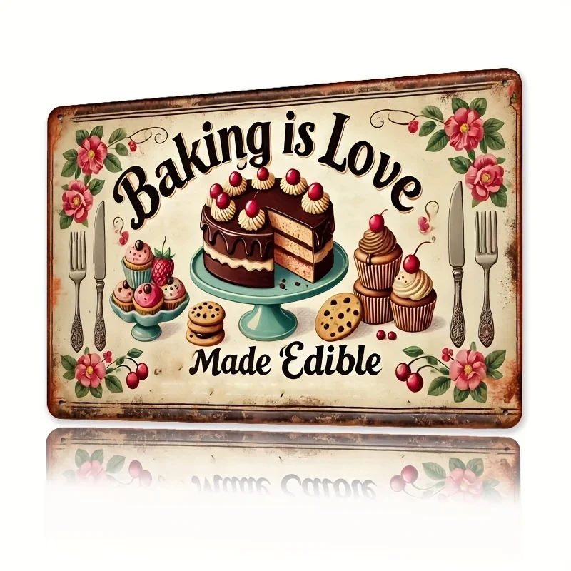 Kitchen With Baking Area - Oda Dekoru Vintage Baking is Love