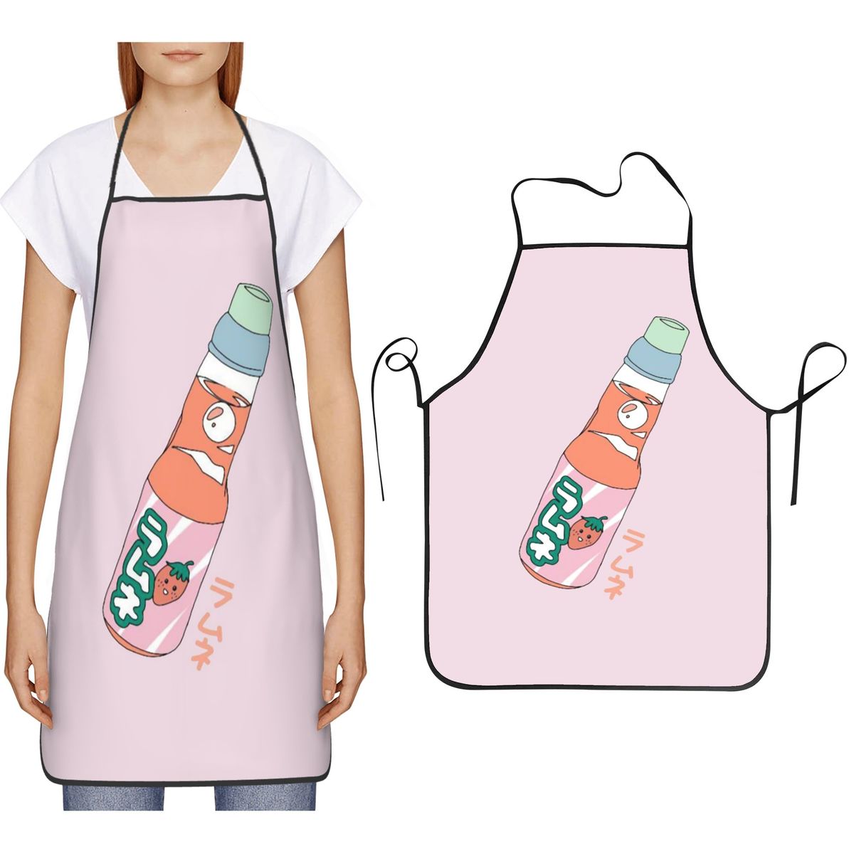 Kitchen Baking Soda - Kawaii Çilekli Soda İçeceği Önlüğü Şef