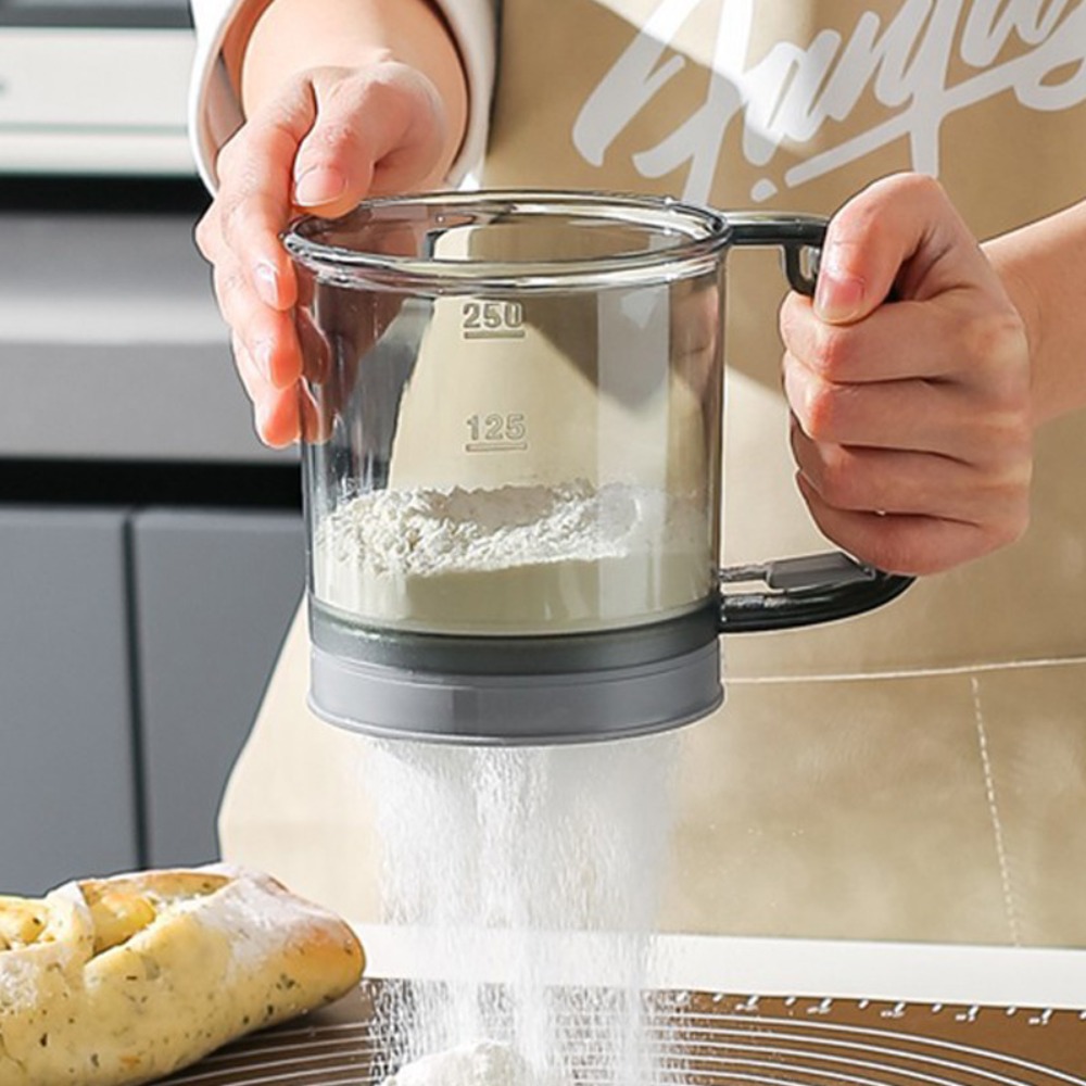Baking Powder Kitchen - Evet Çift Katmanlı Un Eleği, Saplı