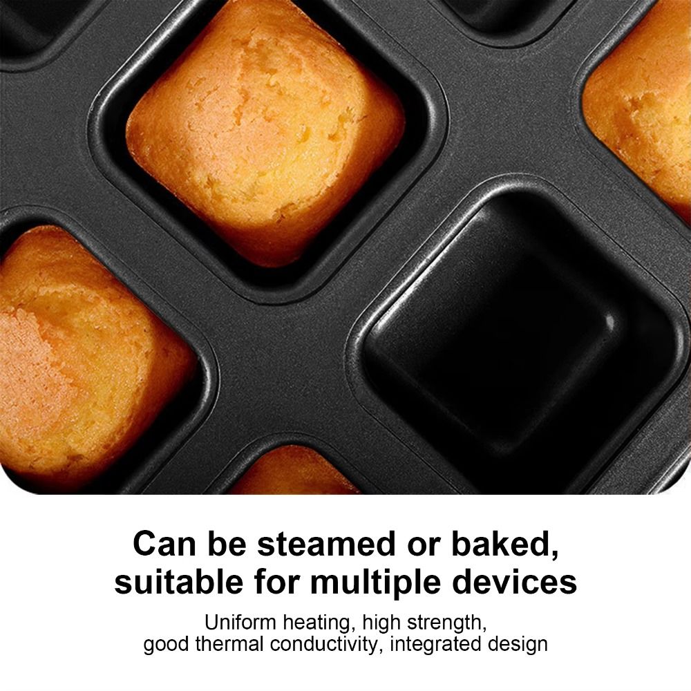 Muffin Tin Nonstick - 12 Bölmeli Kare Muffin Kalıbı Korozyona