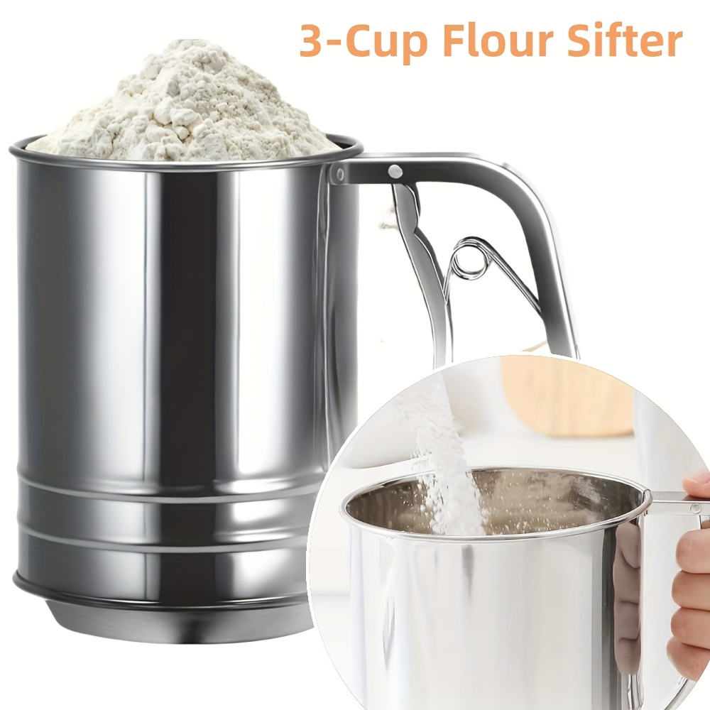 Baking Powder Kitchen - 1/2 adet Paslanmaz Çelik Un Eleği