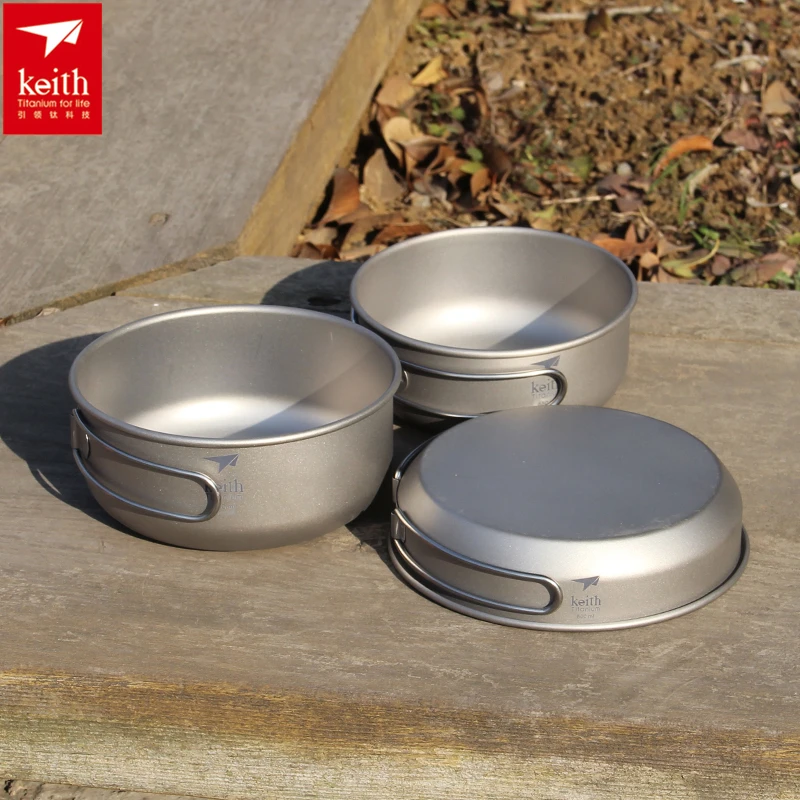 Kitchen Baking Bowls - Keith 3 ADET Titanyum Tencere Tavalar