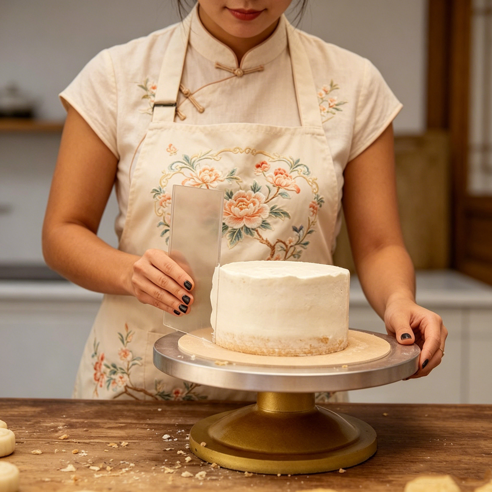 Kitchen Baking Tools - 2 Adet Kek Kazıyıcı Şeffaf Akrilik