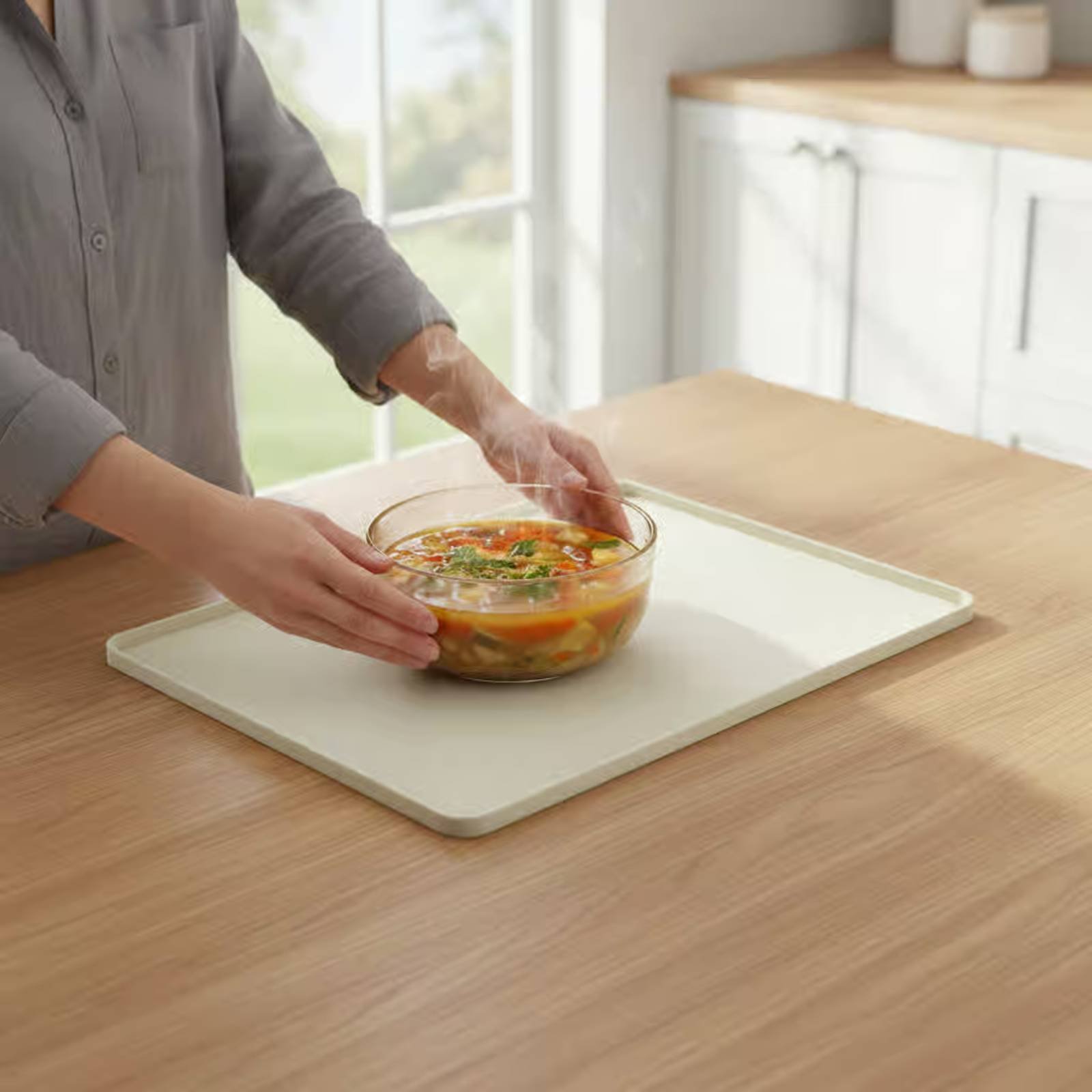Kitchen Baking Trays - Silikon Mikrodalga Üst Matı Esnek Mikrodalga