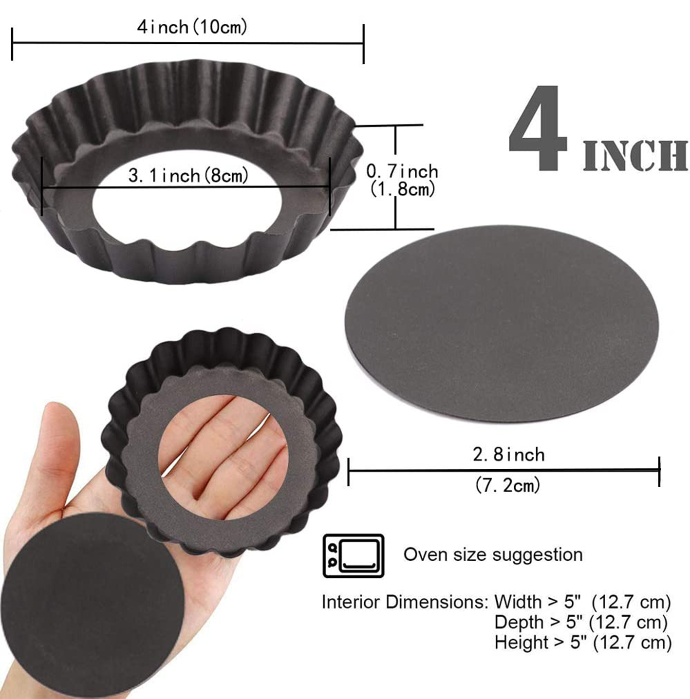 6 Adet Mini Tart Tavaları 4 In - Muffin Tin Nonstick incelemesi ve fiyatı