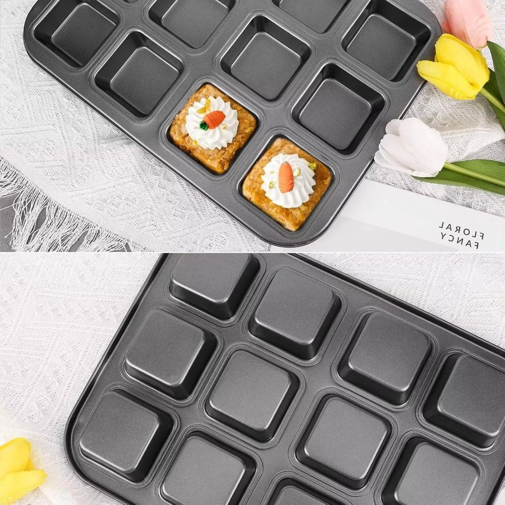 12 Bölmeli Kare Muffin Kalıbı  - Muffin Tin Nonstick incelemesi ve fiyatı