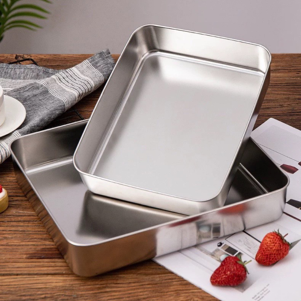 Paslanmaz Çelik Dikdörtgen Fır - Kitchen Baking Pan Storage incelemesi ve fiyatı