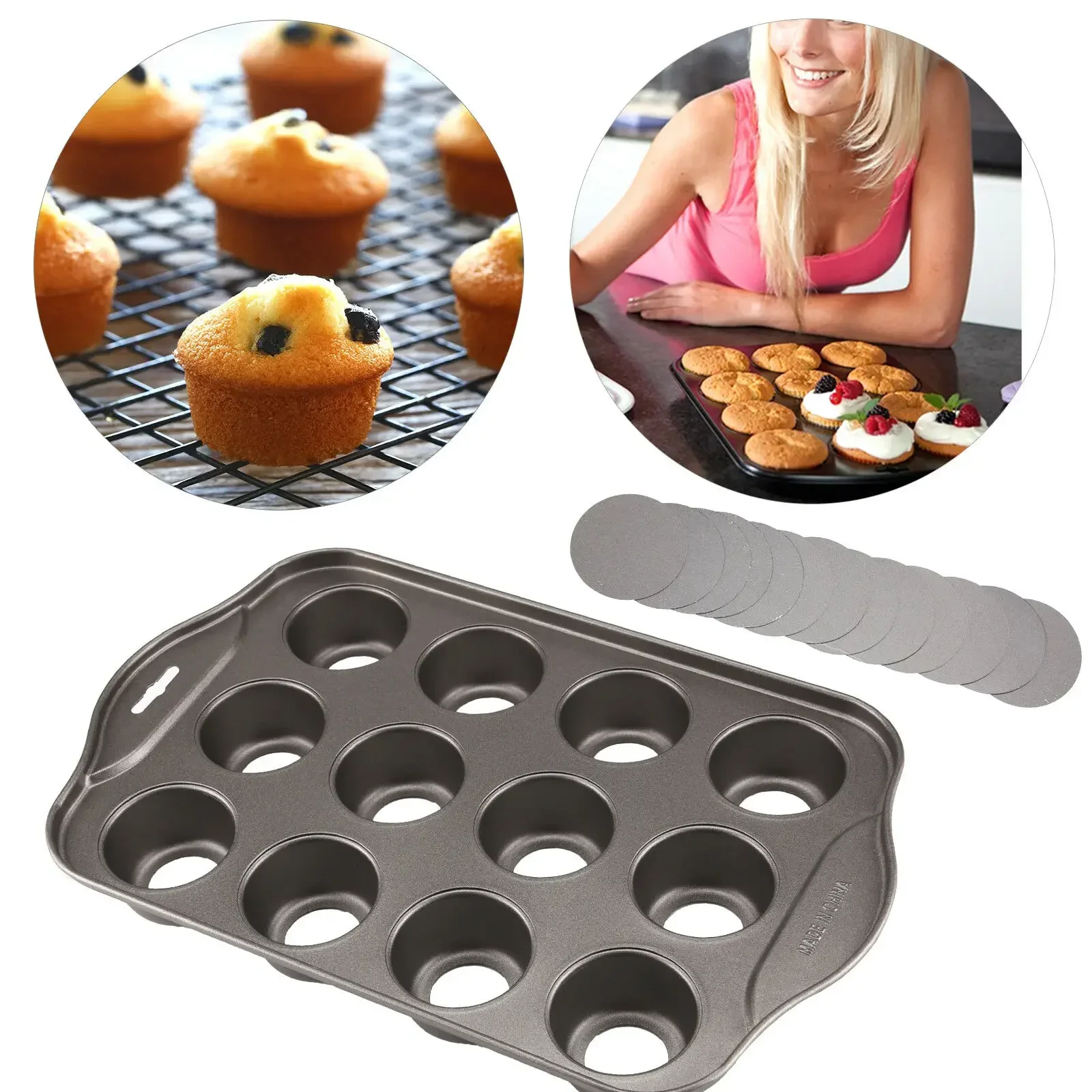 12 Mini Peynirli Kek Kalıbı Ya - Muffin Tin Nonstick incelemesi ve fiyatı