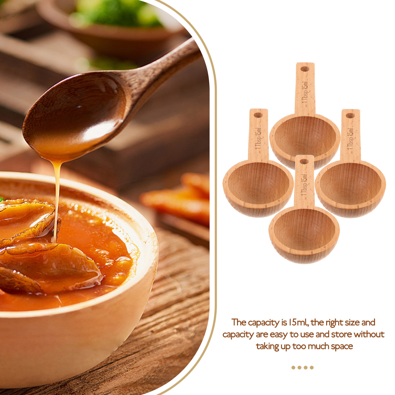 4 Parça Ahşap Kahve Ölçeği Set - Kitchen Baking Soda incelemesi ve fiyatı