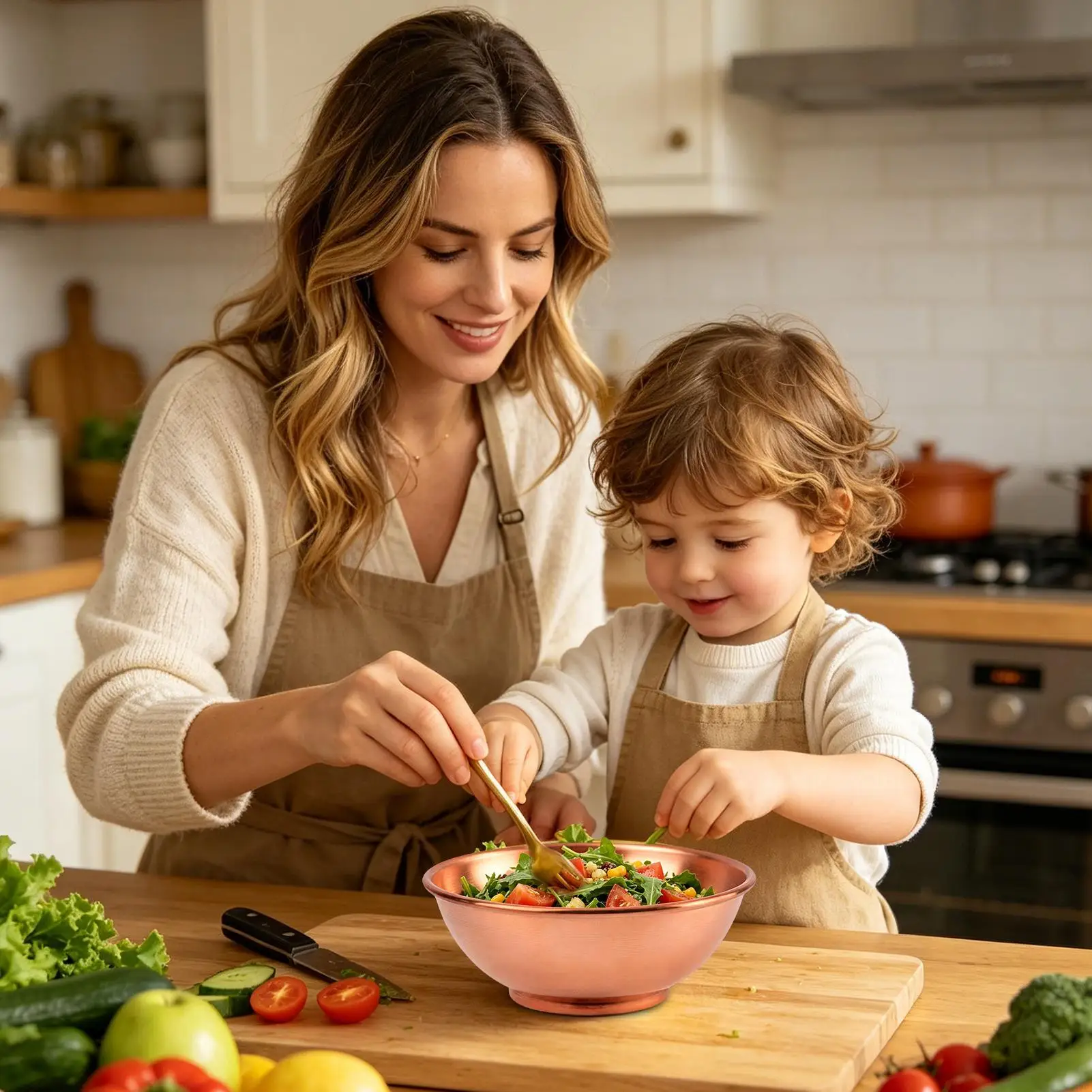 Büyük Bakır Kase, Salata, Evde - Kitchen Baking Bowls incelemesi ve fiyatı