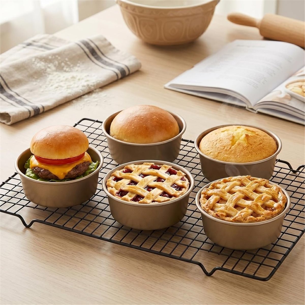 8'li Paket Mini Turta Tepsiler - Muffin Tin Nonstick incelemesi ve fiyatı