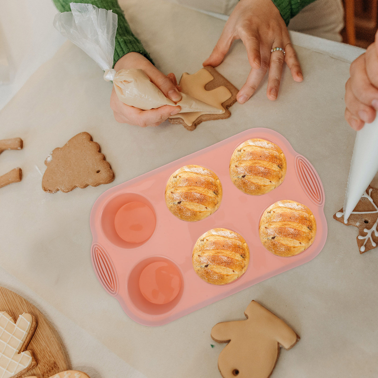 6 Bölmeli Silikon Kek Kalıbı Y - Muffin Tin Nonstick incelemesi ve fiyatı