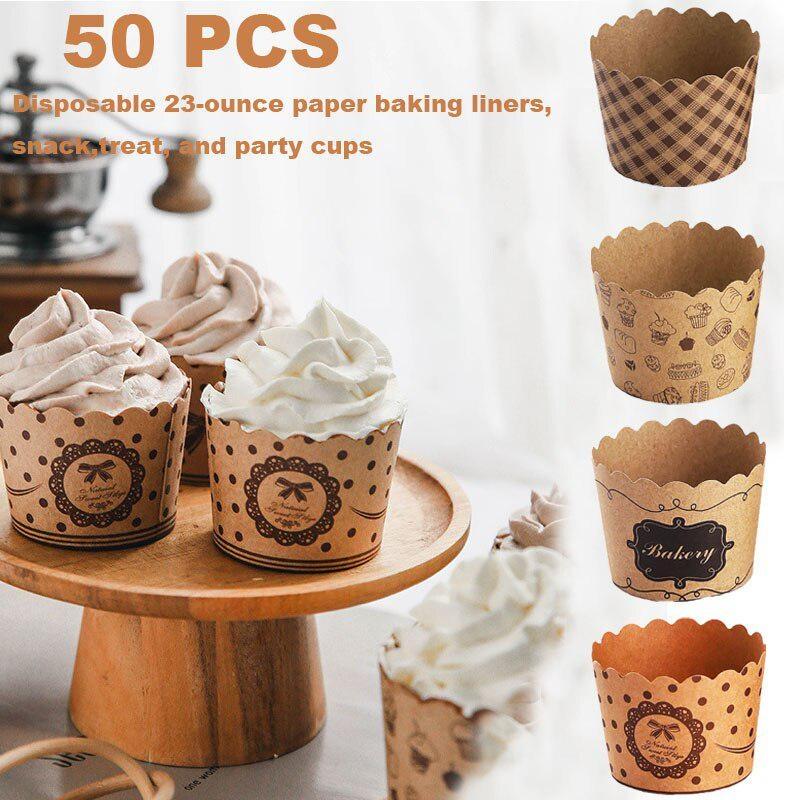 50 adet/paket Cupcake kağıt ba - Kitchen Paper For Baking incelemesi ve fiyatı