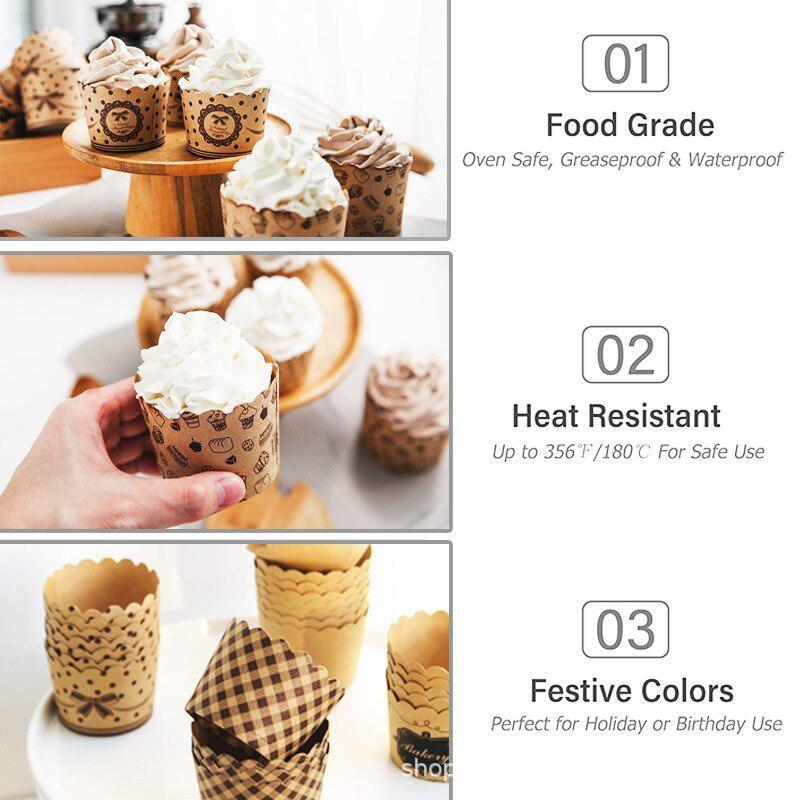 50 adet/paket Cupcake kağıt ba - Kitchen Paper For Baking incelemesi ve fiyatı