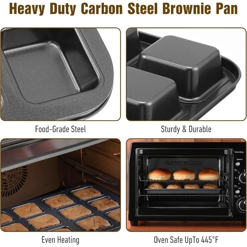 12 Bölmeli Kare Çok Amaçlı Yap - Muffin Tin Nonstick incelemesi ve fiyatı