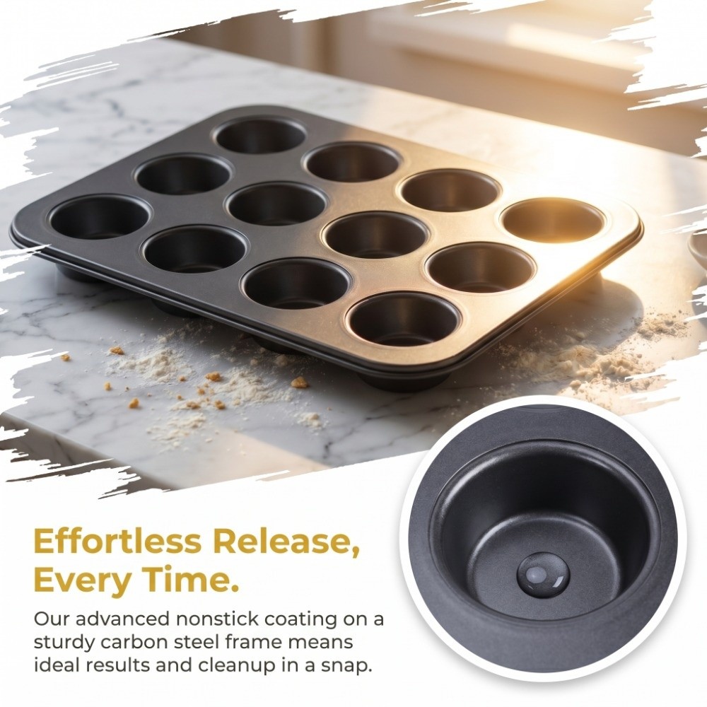Karbon Çelik Mini Muffin Tavas - Muffin Tin Nonstick incelemesi ve fiyatı