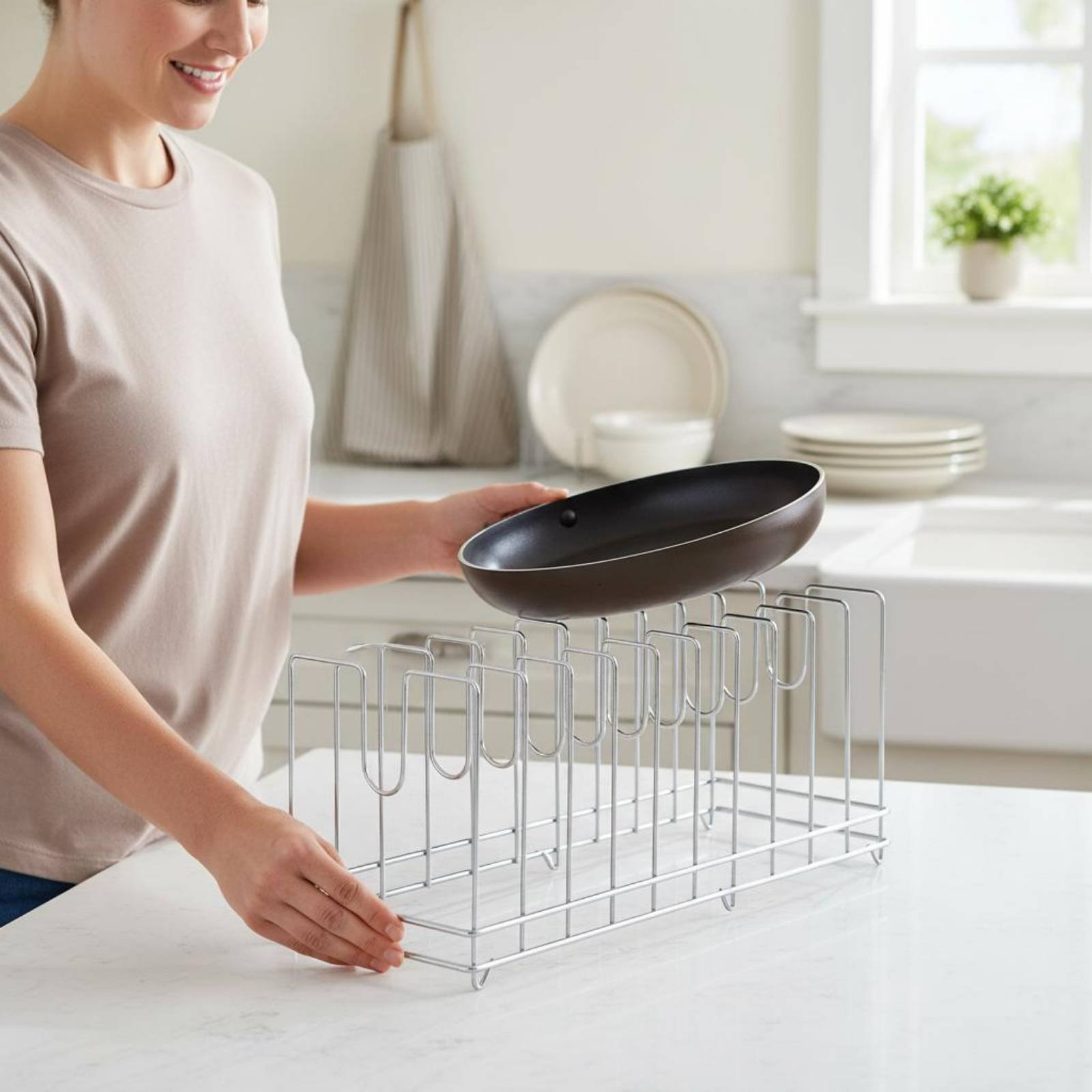 Pizza Tavası Rafı Yer Tasarruf - Kitchen Baking Pan Storage incelemesi ve fiyatı