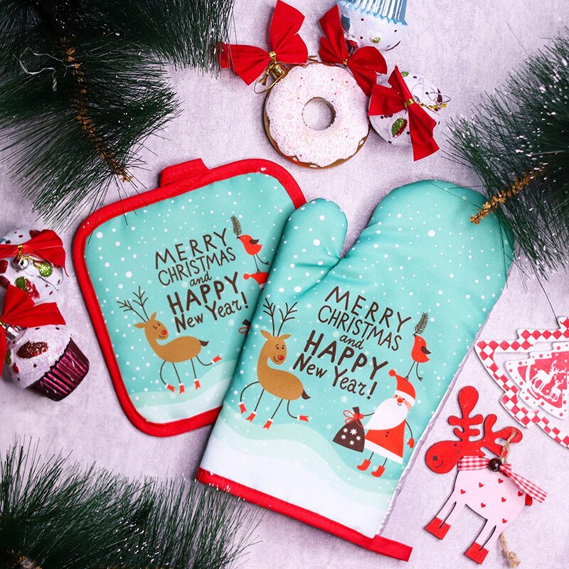 2 adet/takım Noel Fırın Eldive - Kitchen Baking Gloves incelemesi ve fiyatı