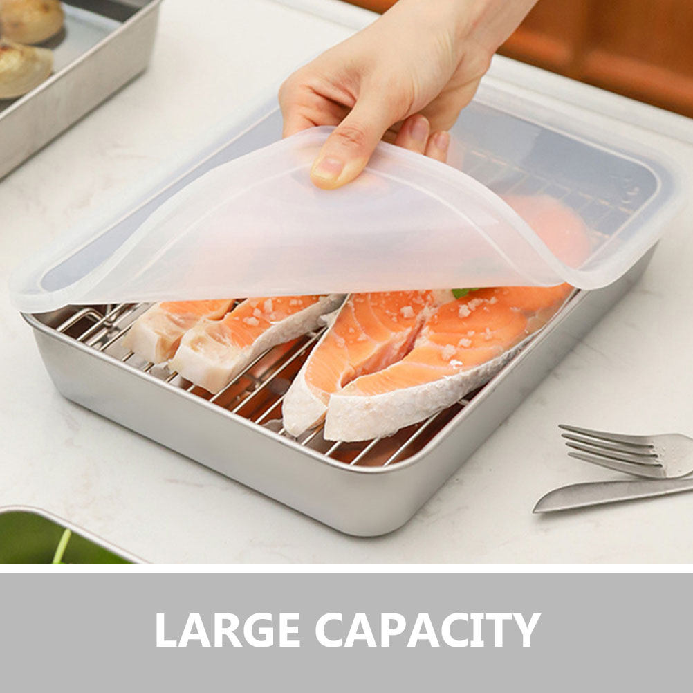 1 Set Paslanmaz Çelik Mutfak H - Kitchen Baking Pan Storage incelemesi ve fiyatı