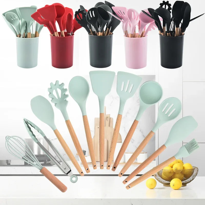 12 parçalı Set Ahşap Saplı Sil - Kitchen Baking Pan Storage incelemesi ve fiyatı