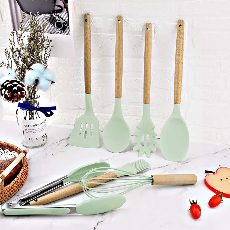 12 parçalı Set Ahşap Saplı Sil - Kitchen Baking Pan Storage incelemesi ve fiyatı